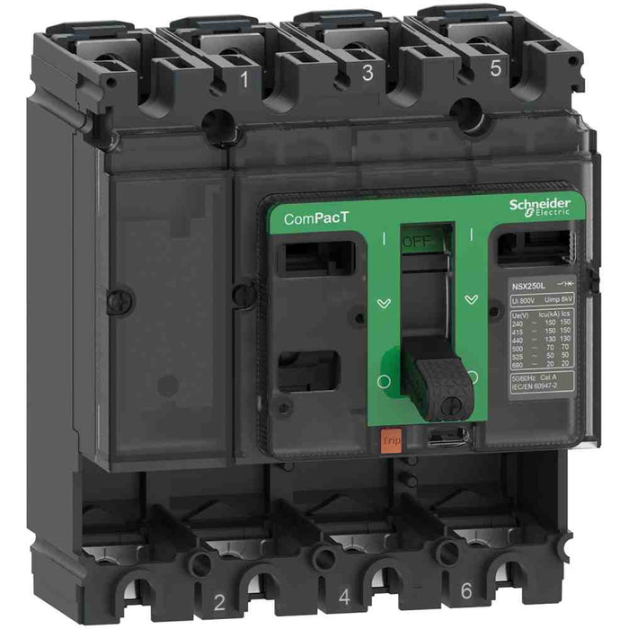 Circuit Breaker Basic Frame NSX250N 4P 250A 50kA/415VAC