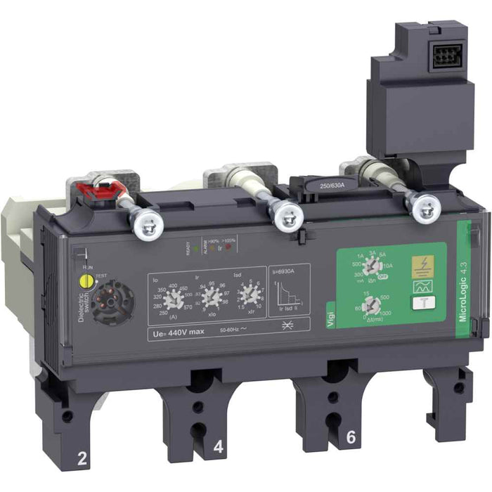NSX400/630 Trip Unit 3P 400A MicroLogic Vigi 4.3