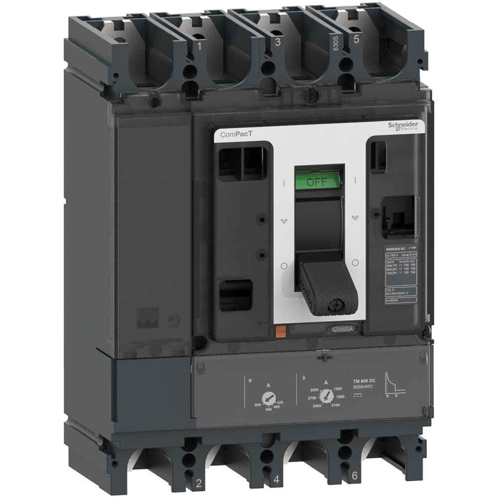 NSX630F DC Circuit Breaker 4P 500A 36kA/750VDC