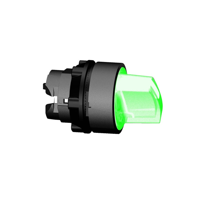 XB4/5 Selector Sw Head Illum 22mm Green 2pos Spring Return