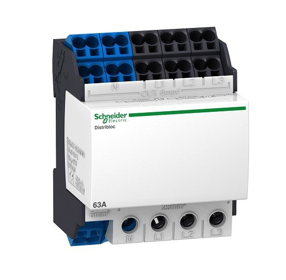 Linergy DX Distribution Block 4P 63A 4M 24-Hole QC Bottom