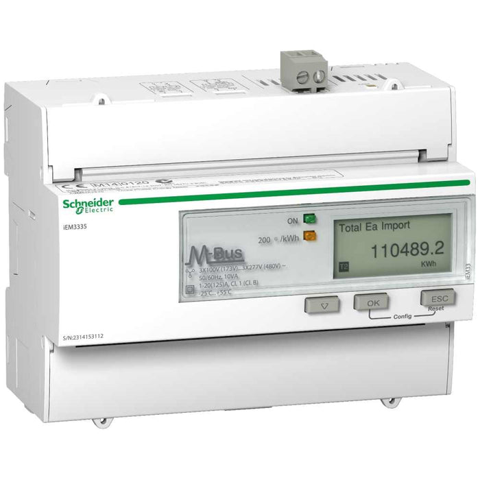 Energy Meter iEM3335 125A Modbus Digital Multitariff MID