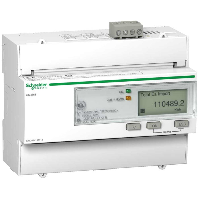 Energy Meter iEM3365 125A BACnet Digital Multitariff MID