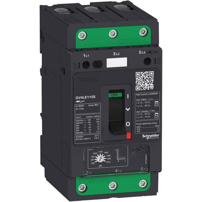 Motor Circuit  Breaker GV4LE Magnetic 3Ph 80A 50kA Elink