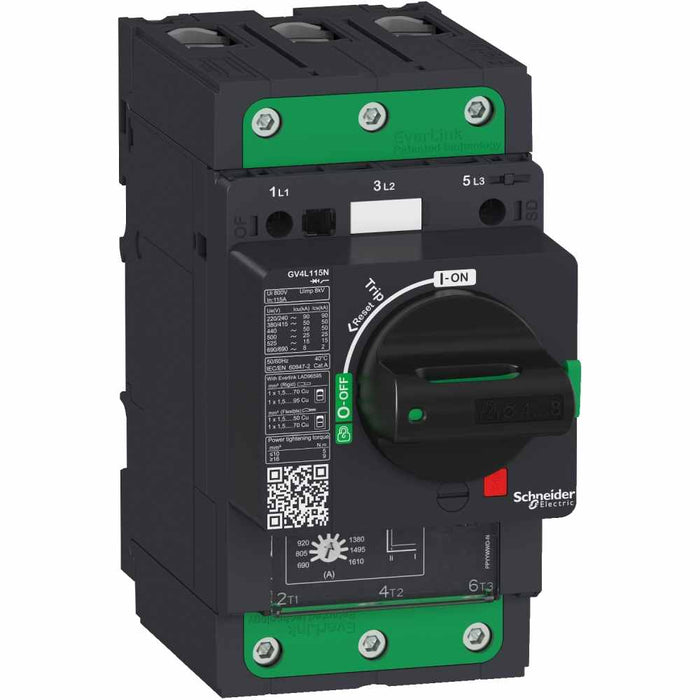 Motor Circuit  Breaker GV4L Magnetic 3Ph 115A 25kA Elink