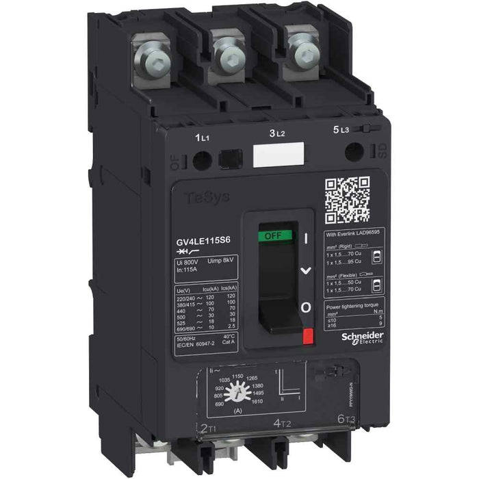Motor Circuit  Breaker GV4LE Magnetic 3Ph 12.5A 50kA Lug