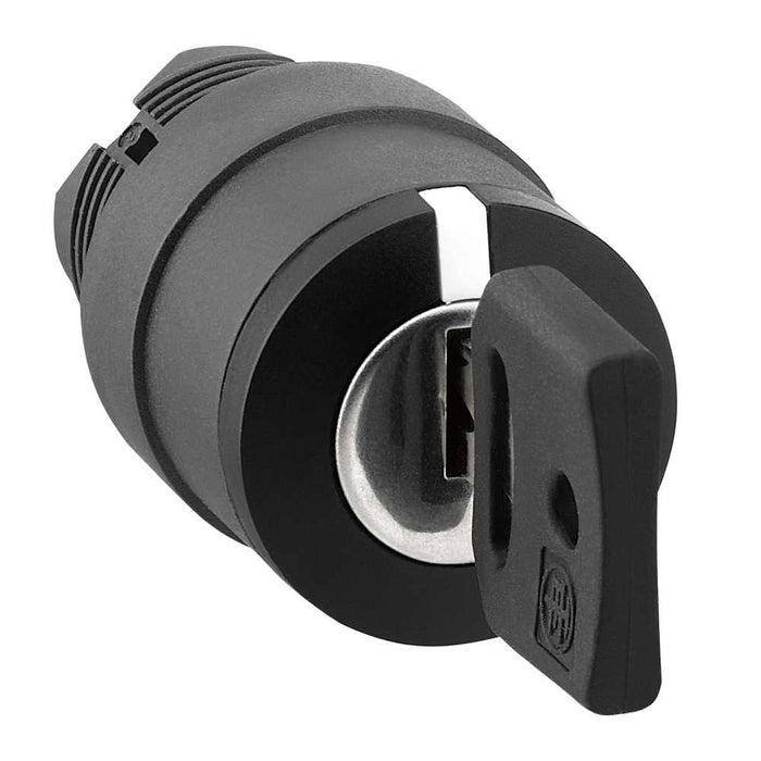 XB5 Key Sw Selector Head Blk 22mm Key 455 3pos Spr Ret>Ctr