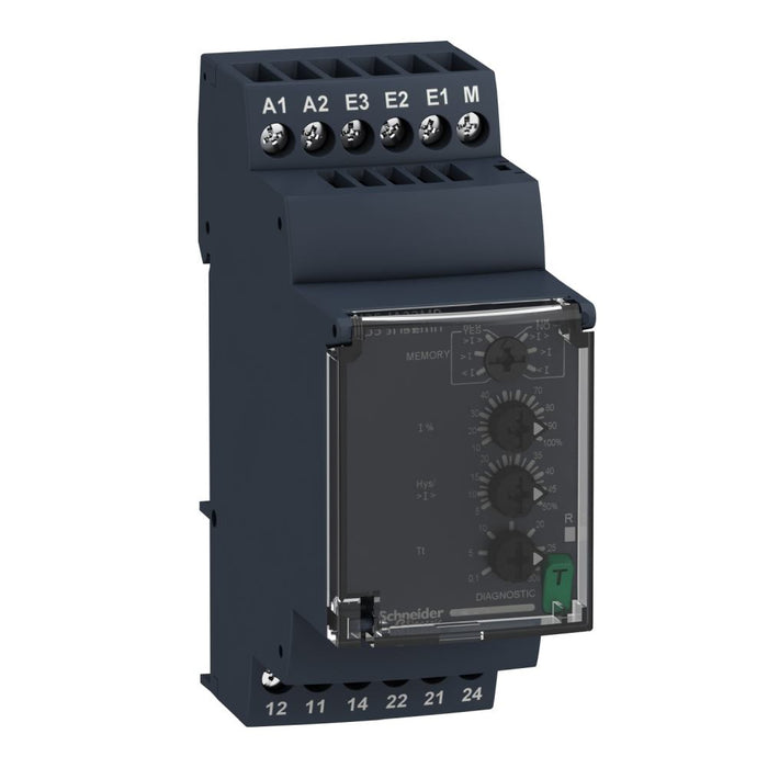 Modular 1ph Current Control Relay 5A 2CO .15-15/24-240VAC/DC