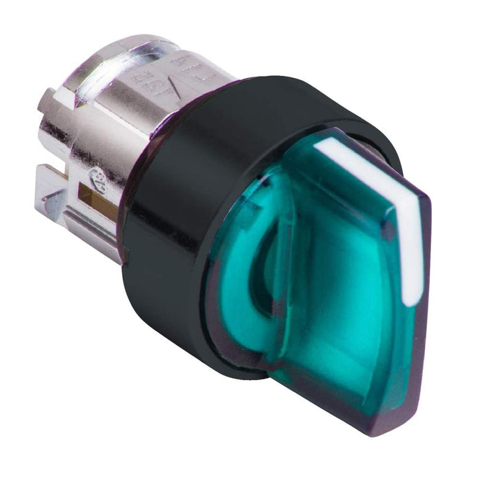 XB4/5 Selector Sw Head Illum 22mm Green 3pos Spring Return