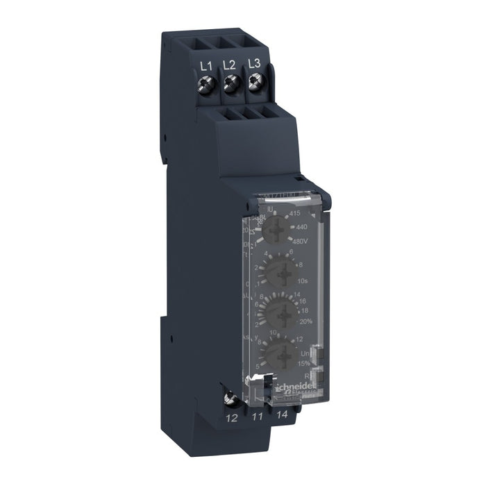 Modular 1ph Voltage Control Relay 5A 1CO 9-15 VDC