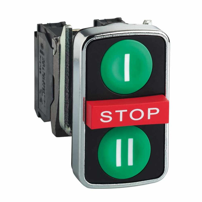 XB4 Pbutton 22mm I STOP II 2NO 1NC