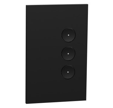 C-Bus Saturn Zen A-Series Key Input Unit 3-Key Black