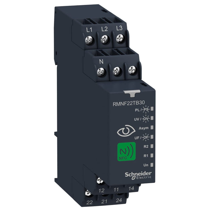 NFC 3ph Monitoring Relay 8A 2CO Multifunction 208-480VAC