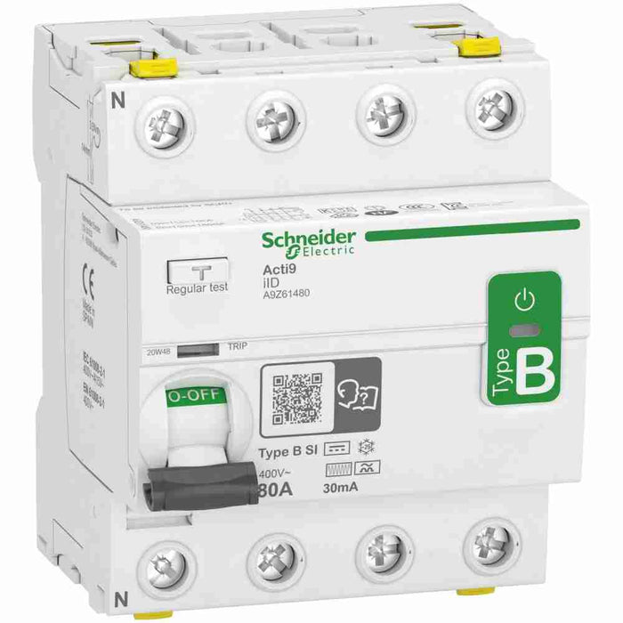 Acti9 IID RCCB 4P 80A 30mA Type B-SI