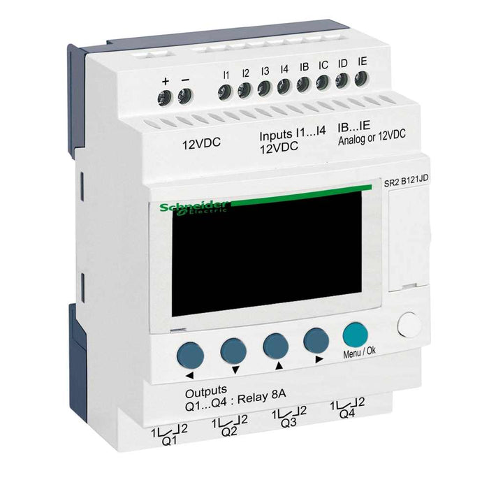 Compact Smart Relay Zelio Logic 12 I/O 12VDC Clock Display