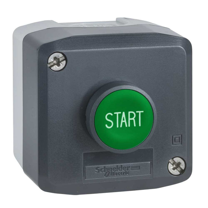 XALD/XALK Control Station Grey W/Green PB START Spr Ret 1NO