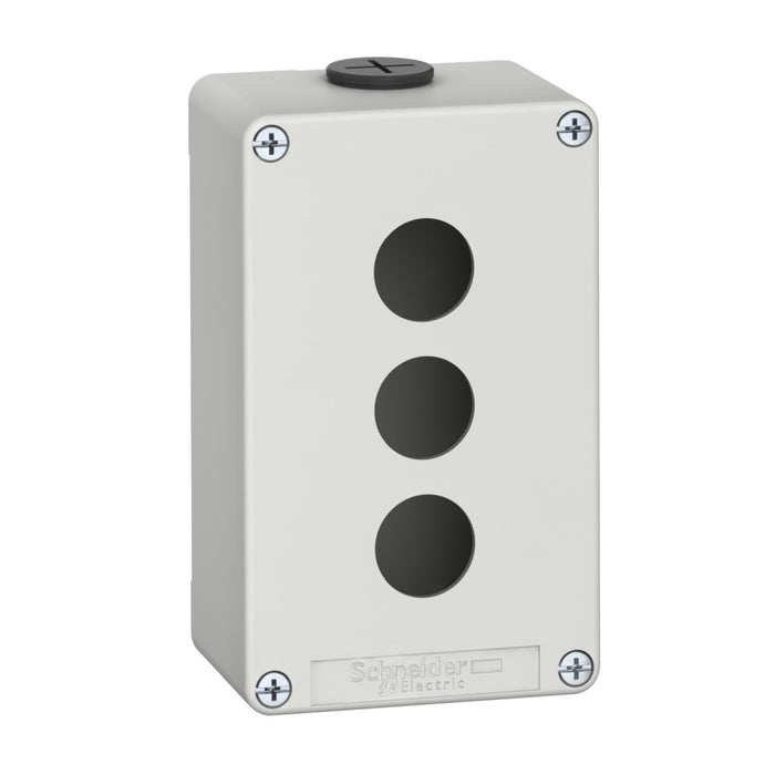 Control Station M20 3 x 22mm Cutouts 80 x 130 x 51.5 Grey