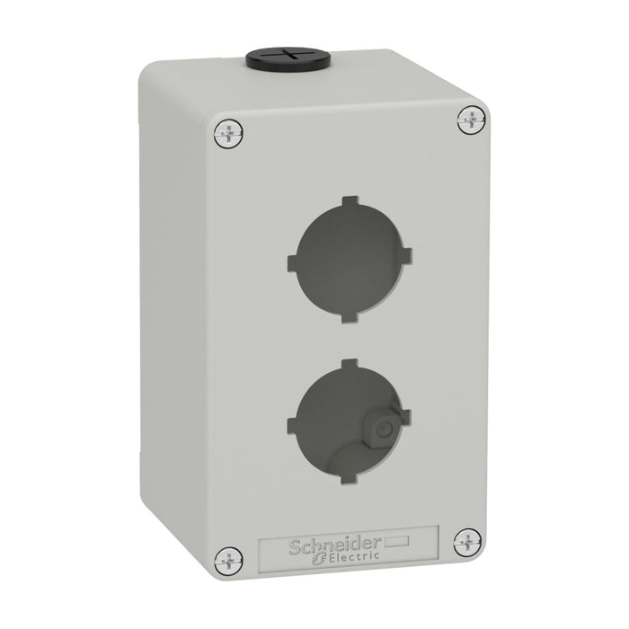 Control Station M20 2x 30mm Notch Cutouts 80 x 130 x 77 Grey
