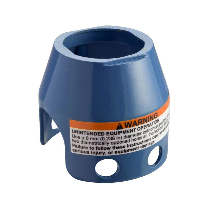 XB4 Padlockable Guard Metal for 40mm Mushroom Head Blue
