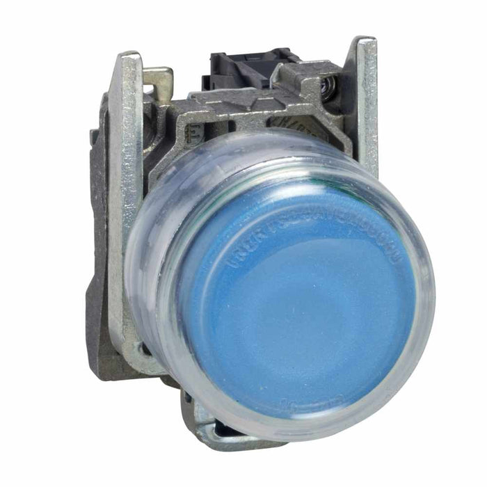 XB4 Pbutton Projecting 22mm Blue Spr Ret Booted Unmarked 1NO