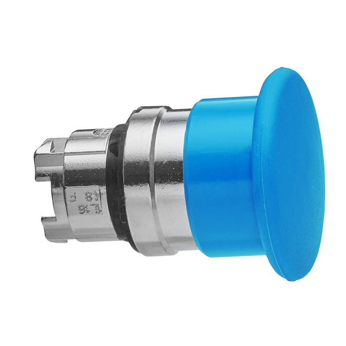 XB4 Mushroom Pbutton Head(40) Metal 22mm Blue Spring Return