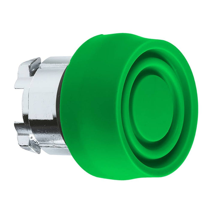 XB4 Pbutton Head 22mm Flush Green Spring Return Unmarked