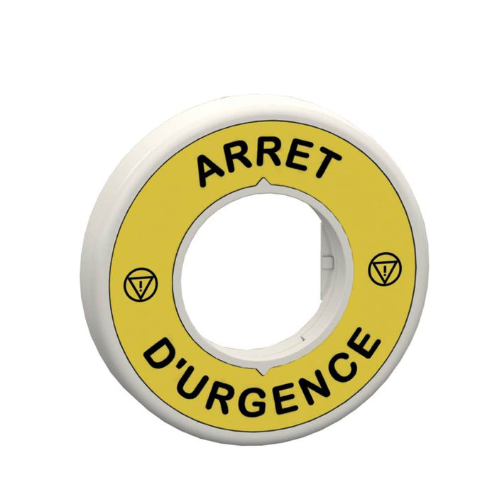 Illuminated Legend Ring O60 240V ARRET D'URGENCE Yellow
