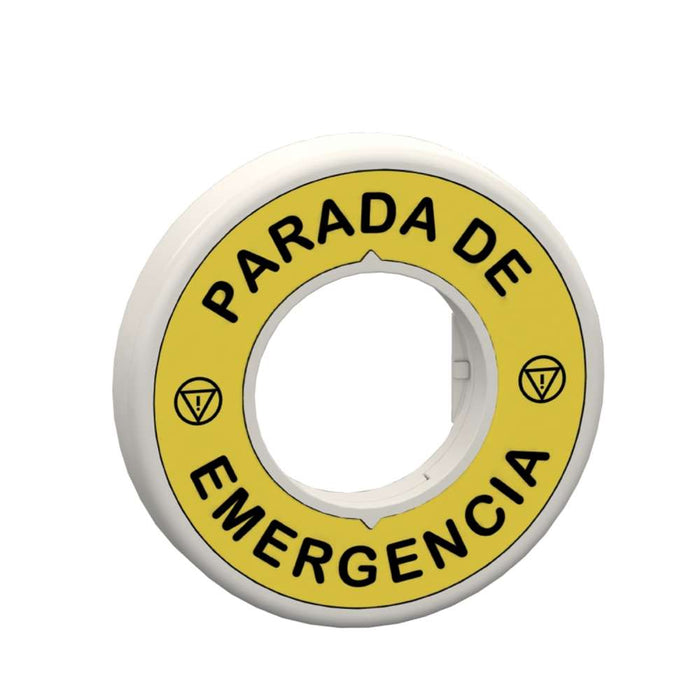 Illuminated Legend Ring O60 24V PARADA DE EMERGENCIA Yellow
