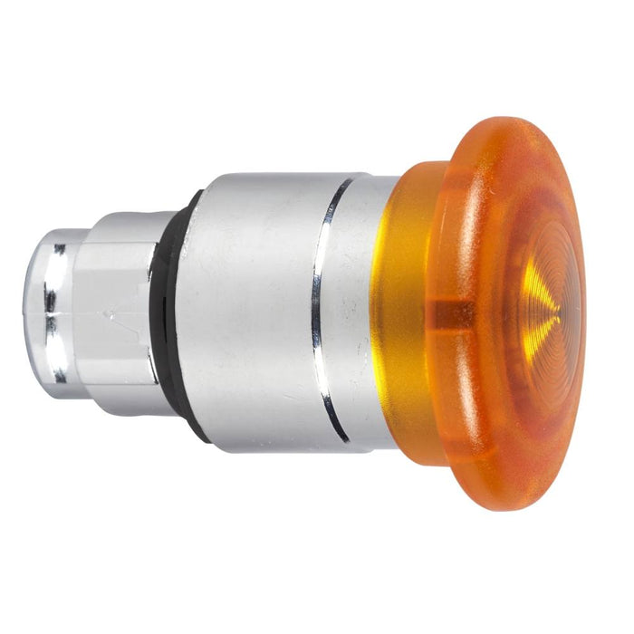 XB4 Pbutton Head Mushroom Illum 22mm Orange Int LED Spr Ret