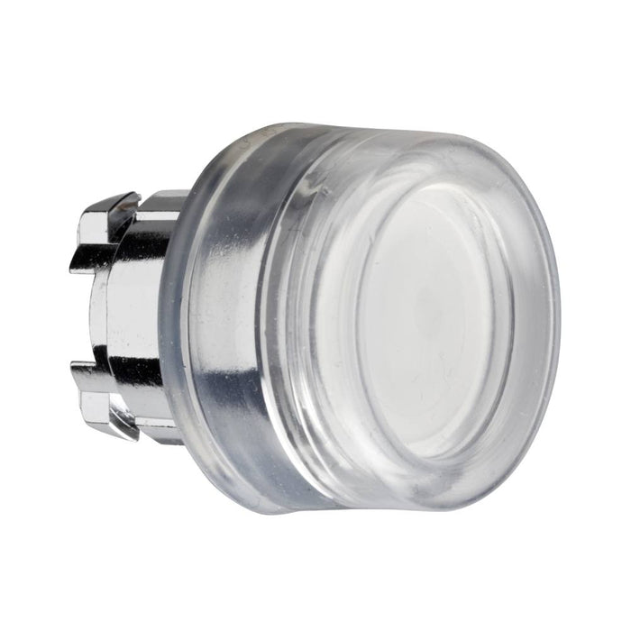 XB4 Pbutton Head Ill Flush 22mm White Spr Ret Plain Clr Boot