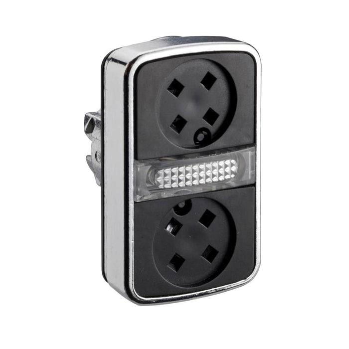 ZB4 Pbutton Head Dbl Illum Flush/Flush 22mm No Cap