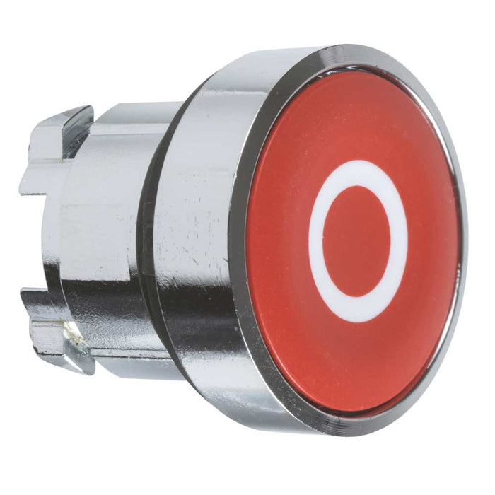 XB4 Pbutton Head Metal 22mm Flush Red Spr Ret Marked O