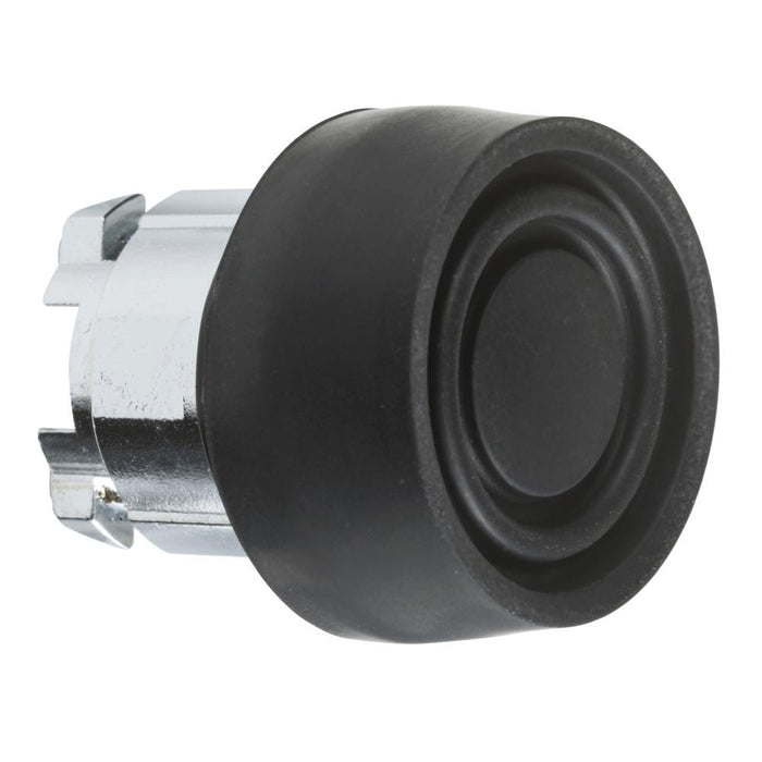 XB4 Pbutton Head 22mm Flush Black Spring Return Unmarked