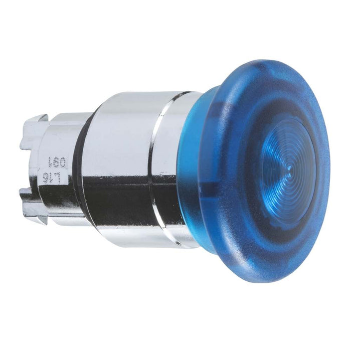 XB4 Pbutton Head Mushroom Illum 22mm Blue Int LED Spr Ret