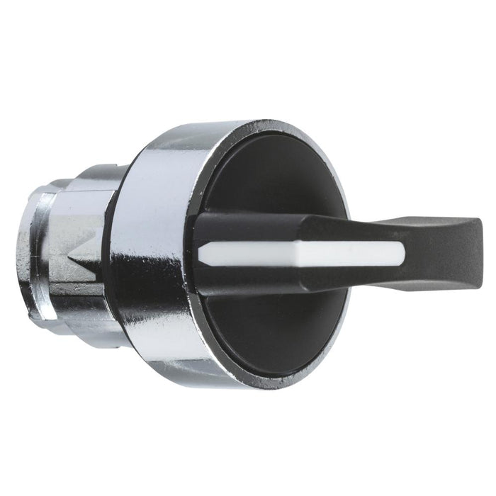 XB4 Selector Sw Head 22mm Blk Long Handle 3pos Spr Ret L>Ctr