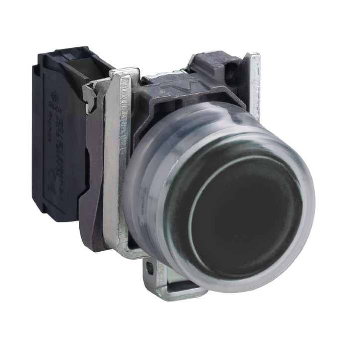 XB4 Pbutton Projecting 22mm Blk Spr Ret Booted Unmarked 1NO