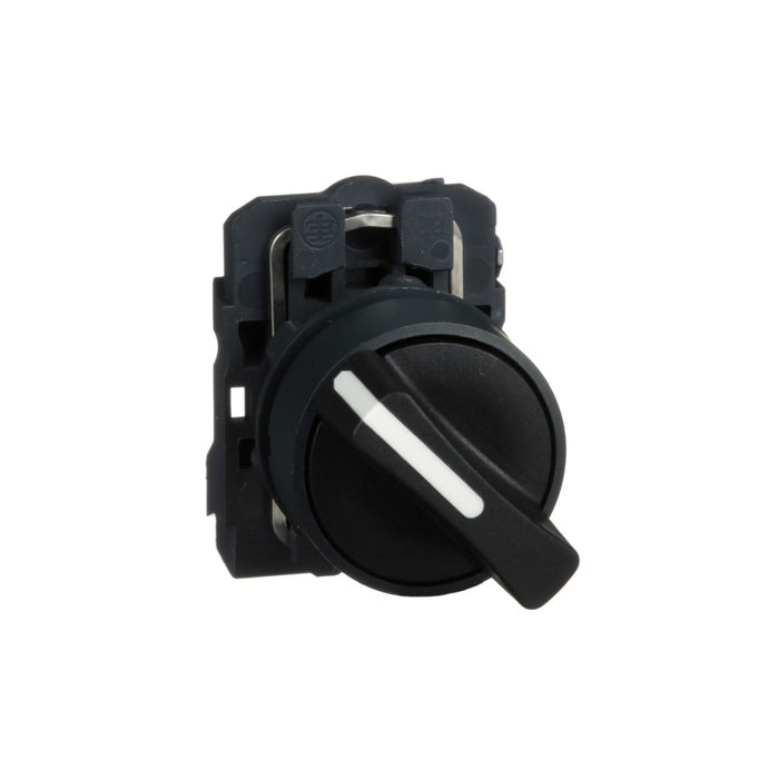 XB5 Selector Switch 2pos Stay Put 22mm Plastic Black 1NO