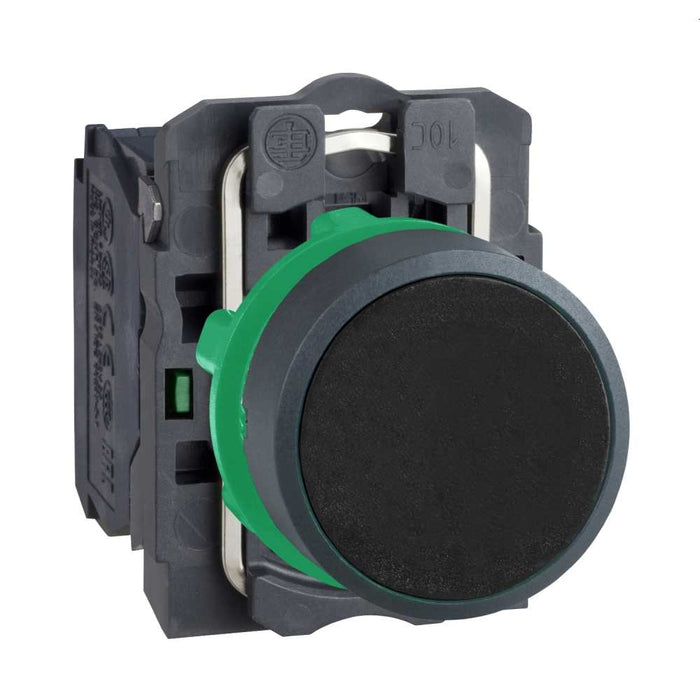 XB5 Pbutton Flush 22mm Black Spring Return Unmarked 1NO