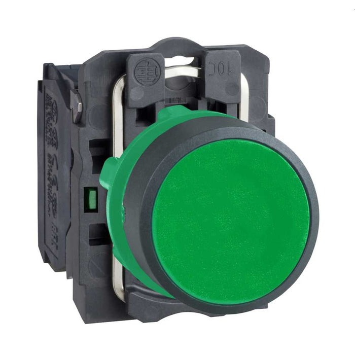 XB5 Pbutton Flush 22mm Green Spring Return Unmarked 1NO