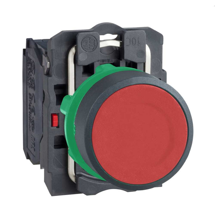 XB5 Pbutton Flush 22mm Red Spring Return Unmarked 1NC