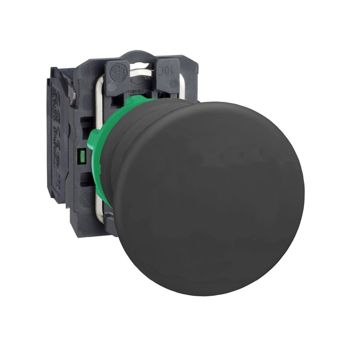 XB5 Pbutton Mushroom(40mm) 22mm Blk Spr Ret Unmarked 1NO