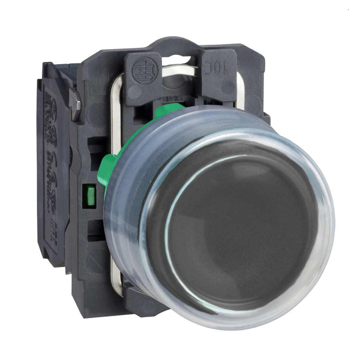 XB5 Pbutton 22mm Black Projecting Booted Unmarked 1NO