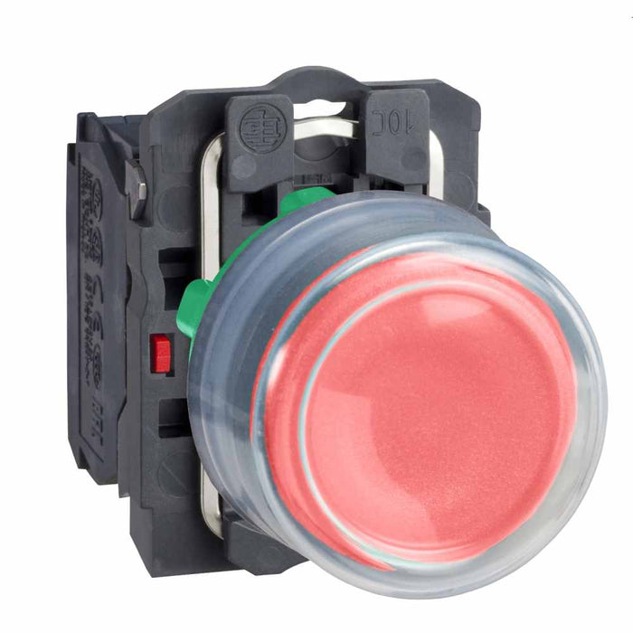XB5 Pbutton 22mm Red Projecting Booted Unmarked 1NO