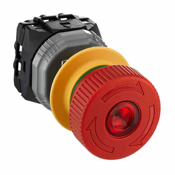 XB5 Emerg Stop Illum Red Mushroom(40mm) 22mm Latch 1NO/1NC