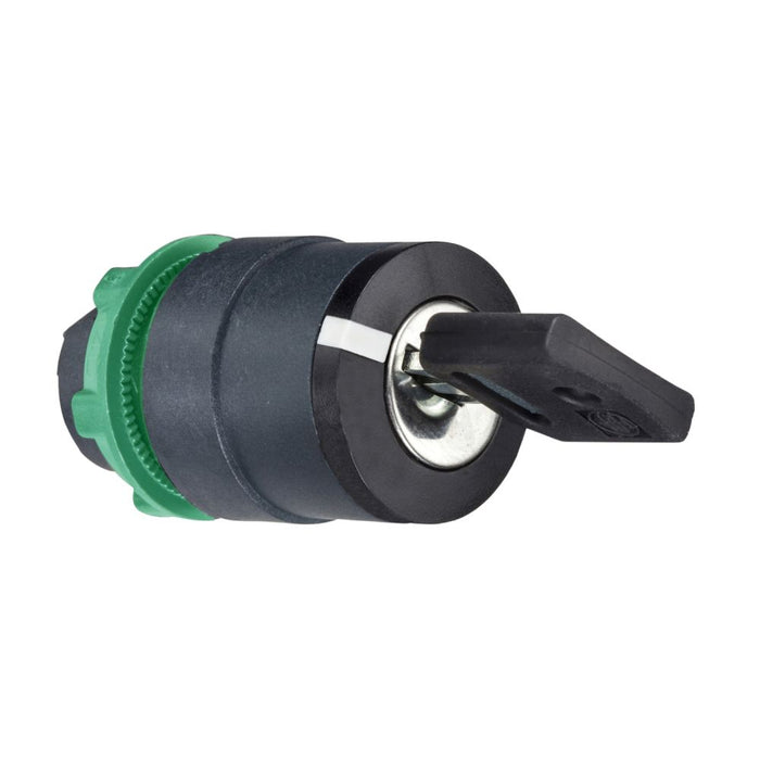XB5 Key Sw Selector Head Black 22mm 421E 2Pos Stay Put
