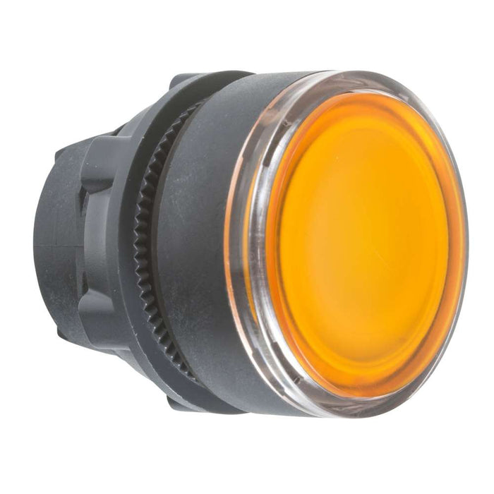 XB5 Pbutton Head Ill Flush 22mm Orange Spring Ret Plain BA9s