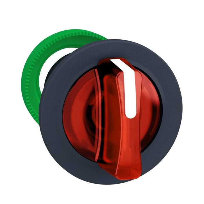 XB5 Selector Sw Head Illum Flush Red 3pos Stay Put