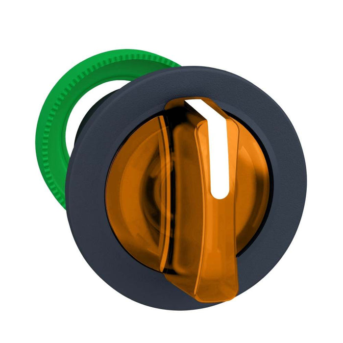 XB5 Selector Sw Head Illum Flush Orange 3pos Stay Put