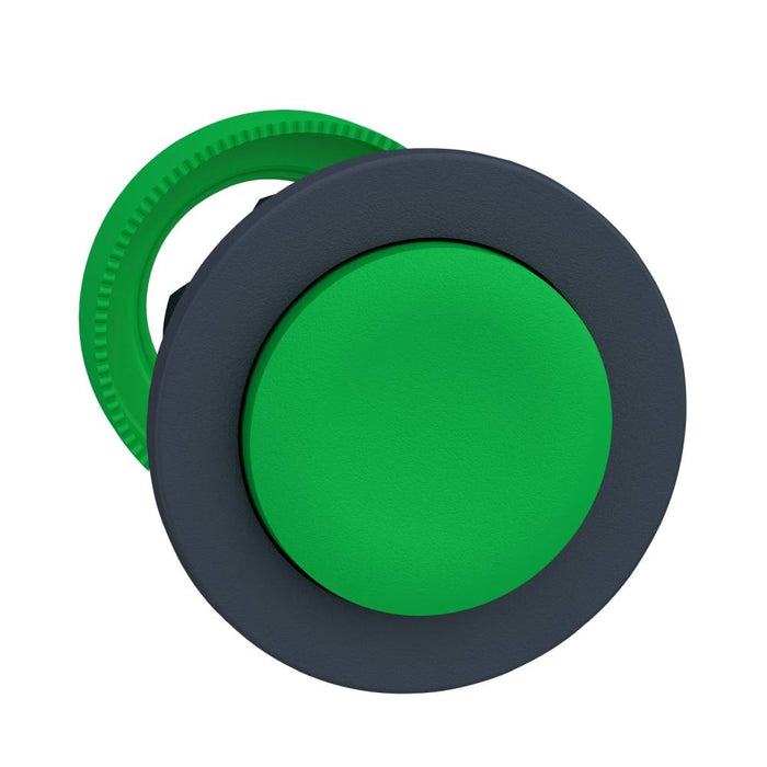 XB4/5 Pbutton Head Non Illum Flush Mnt Green Projecting PB