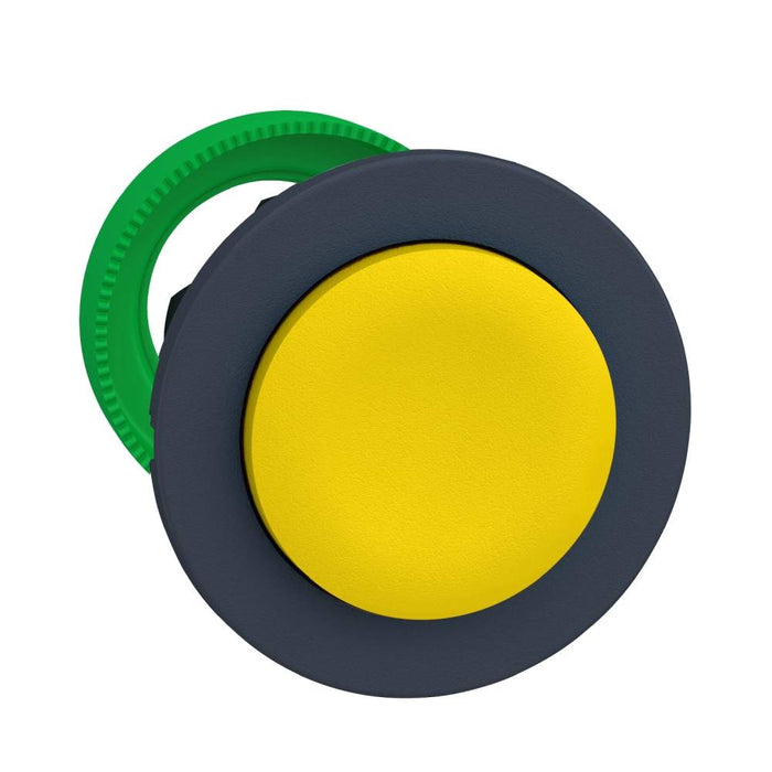 XB4/5 Pbutton Head Non Illum Flush Mnt Yellow Projecting PB